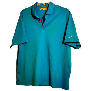 NIKE GOLF MEN'S AQUA BLUE POLO SHIRT SHORT SLEEVE SIZE XL